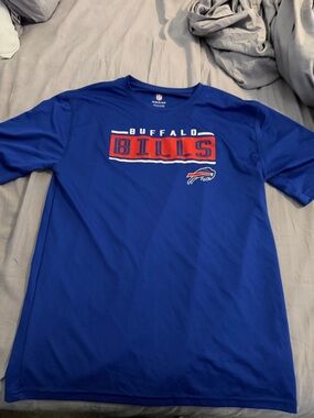 NFL Buffalo Bills Blue Short Sleeve Graphic Tee with Red Logo